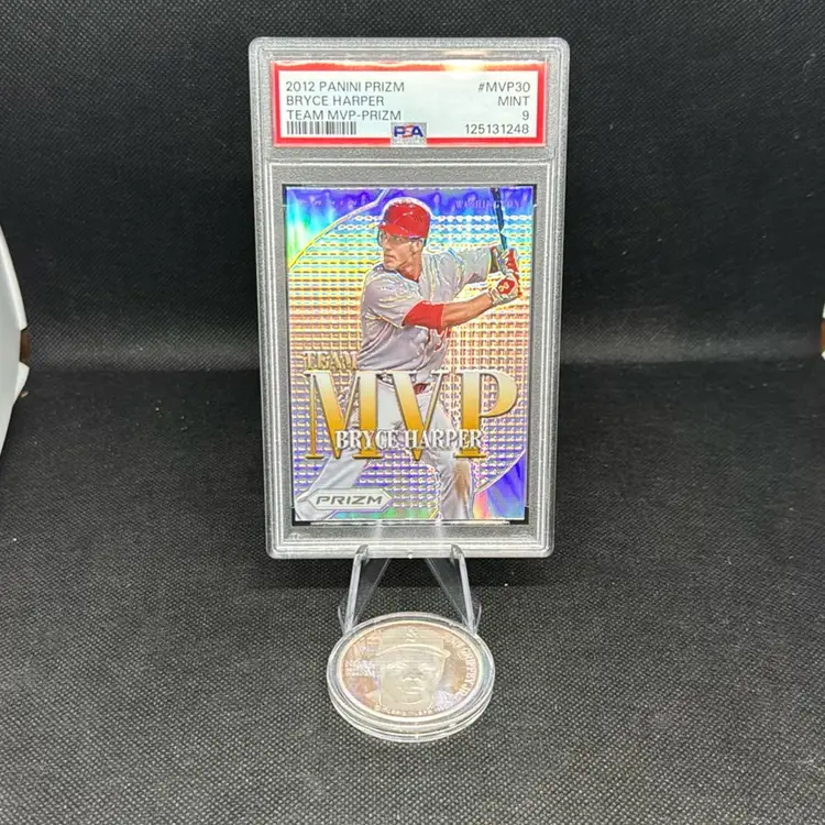 2012 Panini Prizm Bryce Harper Team MVP Silver Prizm PSA 9 Washington Nationals