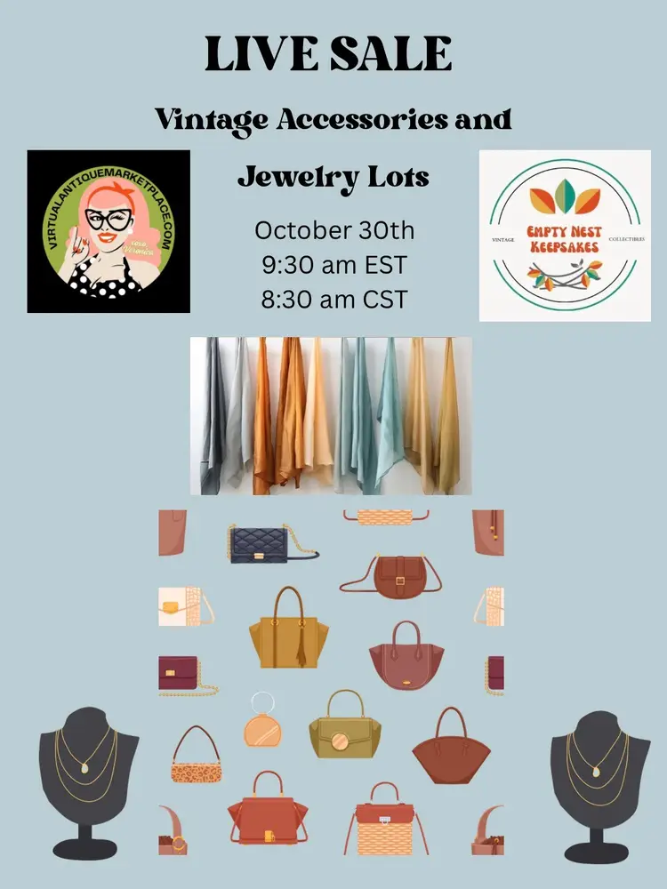 Handbags, Scarves And Jewelry Lots