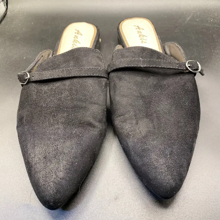 Ankis-Black Slip On Flats Size 8.5