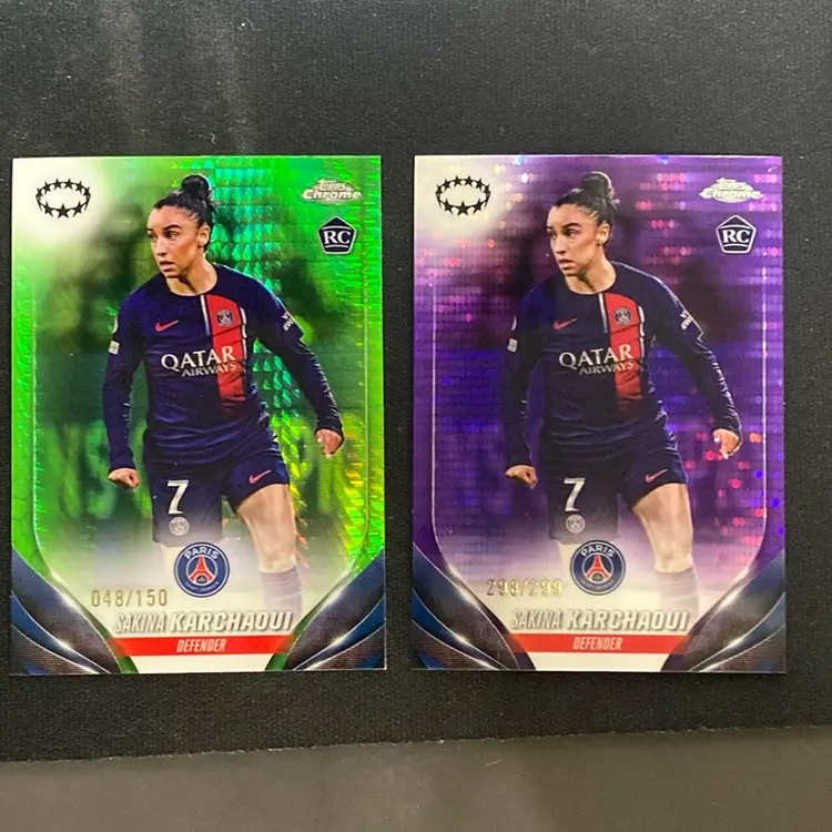 Sakina Karchaoui - PSG Rookie - #48/150 & #298/299 - Topps Chrome - Women’s Soccer