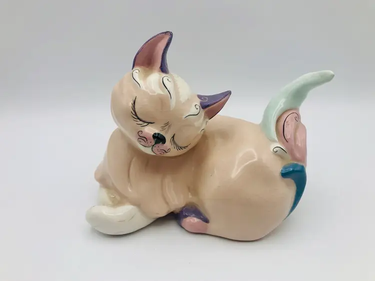 Vintage Kay Finch Pastel Kitty Cat CALEB Signed MCM