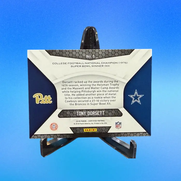Tony Dorsett 2018 Certified Football #1 Certified Champions Pitt Dallas Cowboys