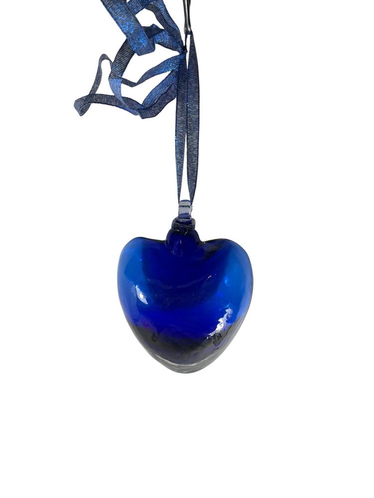Cobalt Blue Glass Heart