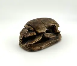 Carved Soapstone Scarab Figurine 4”x 2.5”x 2”