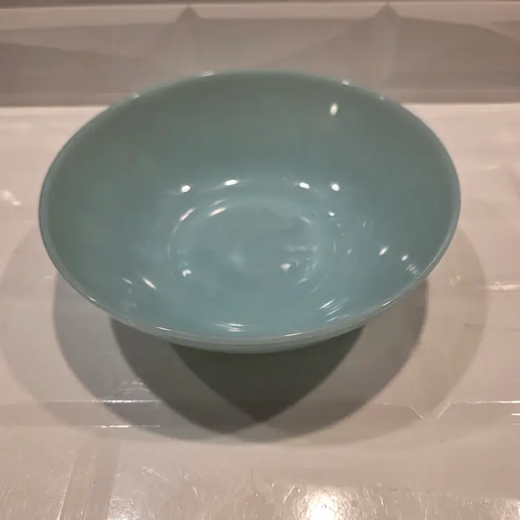 Vintage Fire King Delphite Turquoise Blue Serving Bowl 8" USA MCM