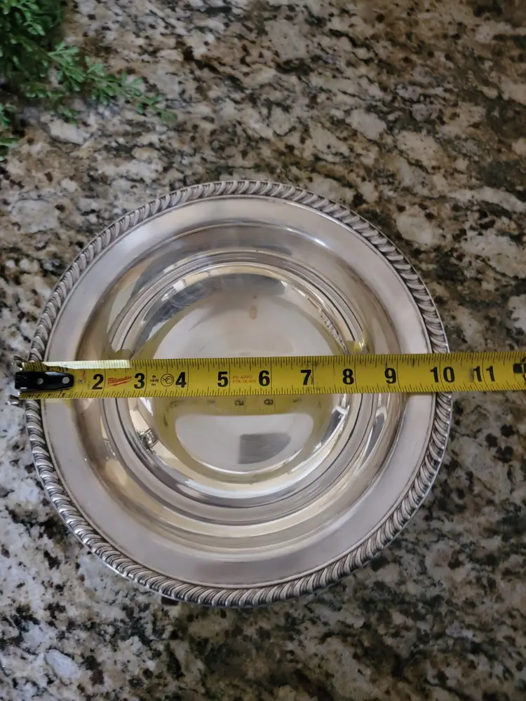 Silver-Plated Covered Round 10" Serving Dish