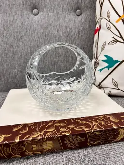 Glass Basket with Star Pattern