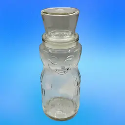 Vintage Mr. Peanut Clear Glass Jar Container 75th Birthday Edition 1991