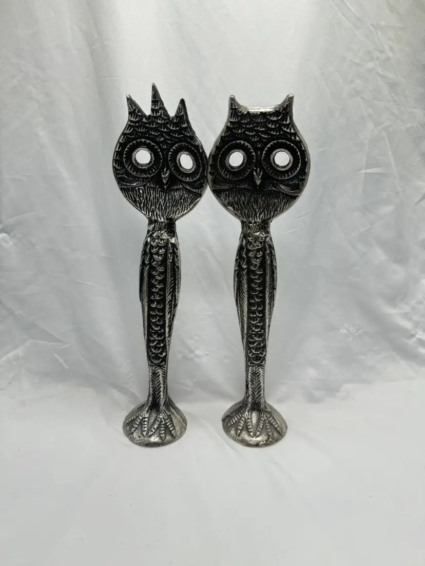 VTG Pottery Barn Metal Owl Tongs