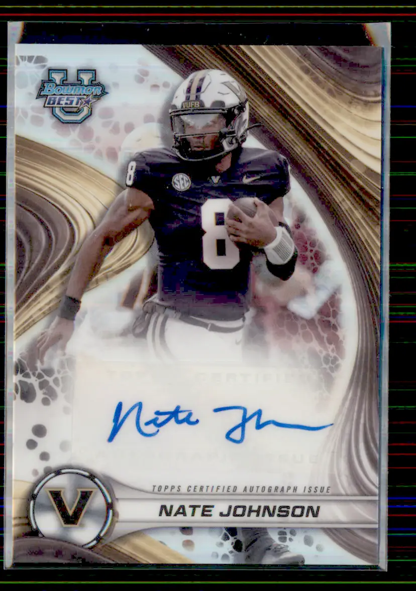 Nate Johnson 2024 Bowman University Best Best of 2024 Autographs #BOA-NJ - Vanderbilt Commodores - (153-267)