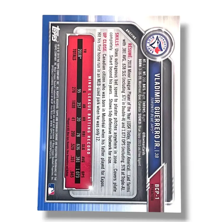 2019 Bowman Chrome Vladimir Guerrero Jr. Refractor 497/499 #73