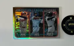 Shohei Ohtani Adolis Garcia Luis Robert League Leaders Rainbow Foil