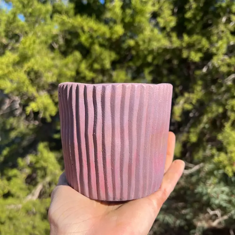 #01 4” Purple+ Turtleneck Concrete Planter
