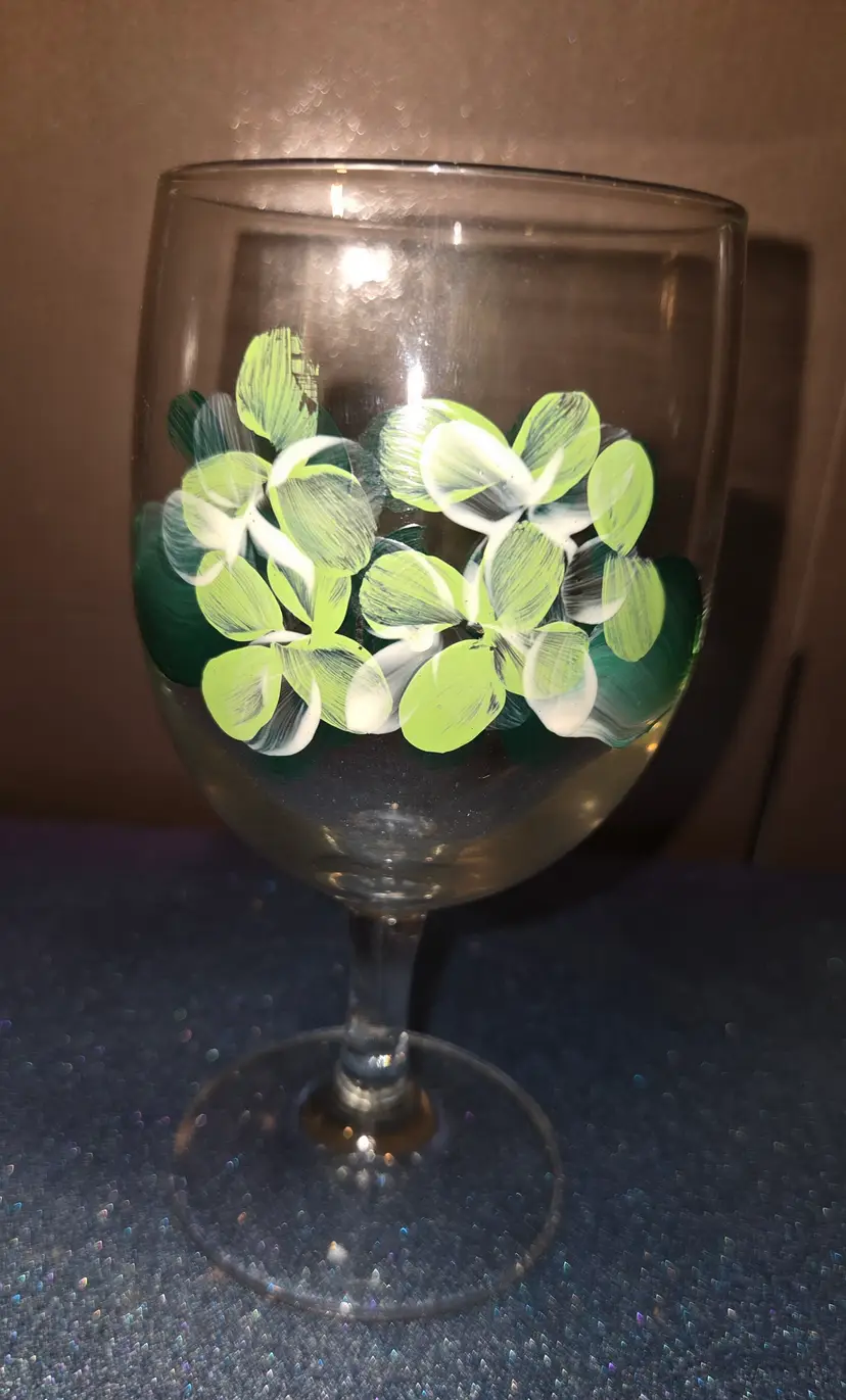 Hand-Painted Clover Goblet