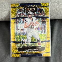 2022 Panini Select Draft Picks #97 Taysom Hill Concourse Gold Lazer Prizm BYU
