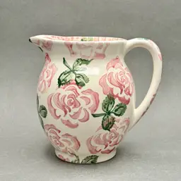 Vintage Haldon Group Pink Rose Ceramic Pitcher