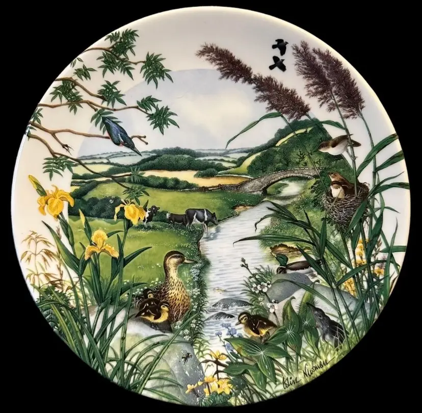Wedgwood Colin Newman’s Country Panorama Plate “The Meandering Stream” - 1987