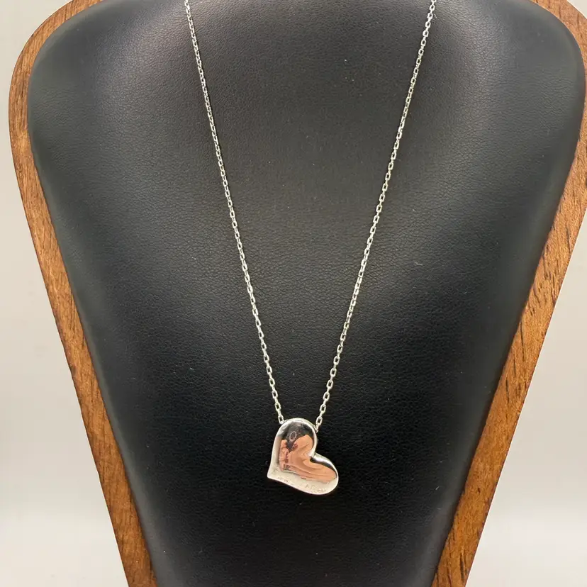 Sterling Silver Heart Necklace.
