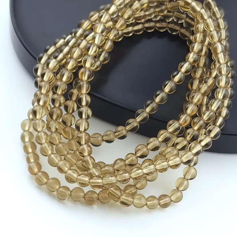 4MM Quartz Beads on long strand #BC123