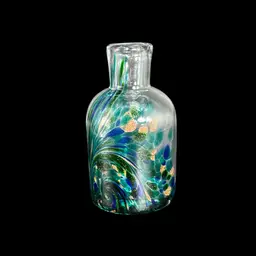 Contemporary Recycled Glass Bottle Vase Cooper Fleck 5” No Noted Flaws