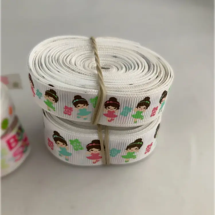 Set Of 4 Vintage Craft Ribbons Withcute Girls, Flowers + Big Sis