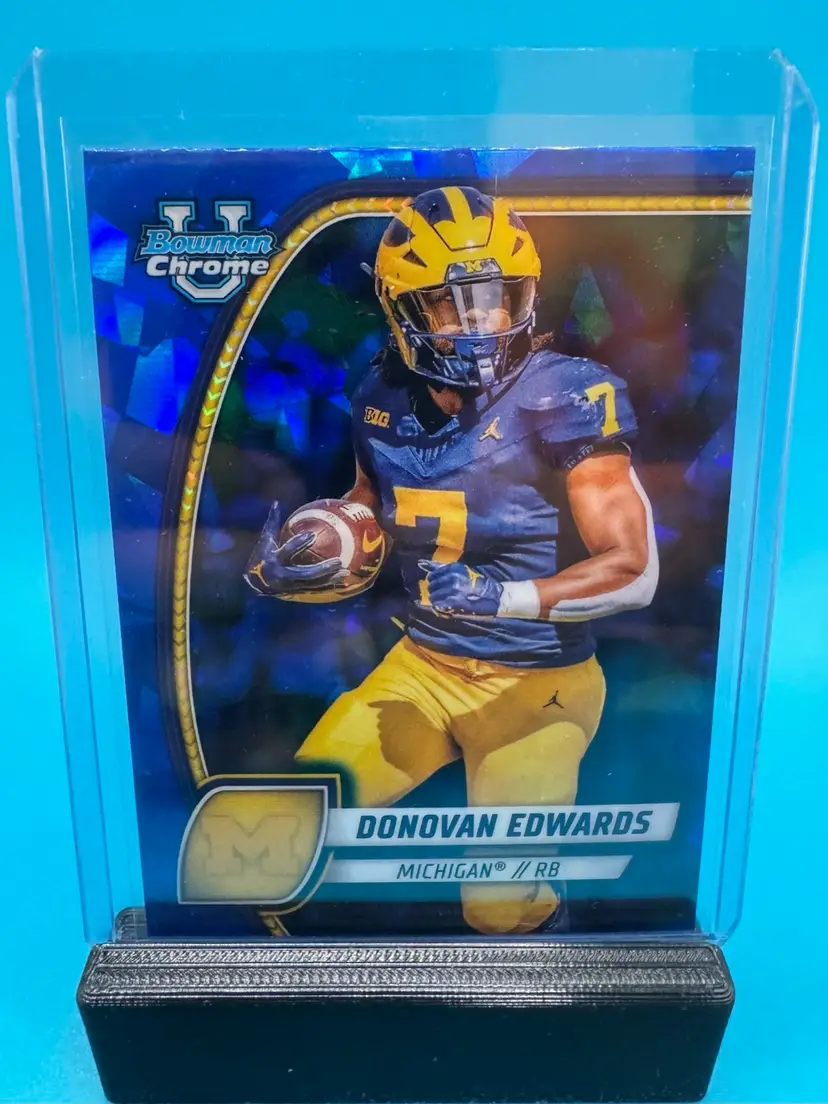 Donovan Edwards Bowman Chrome U Sapphire Michigan Wolverines