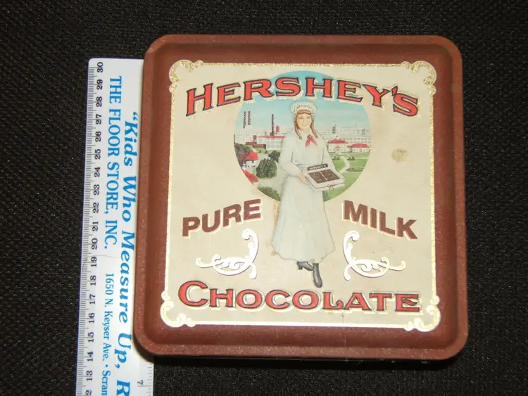 Vintage Edition #2 Hershey's Pure Milk Chocolate Brown Metal Tin 1992 6x6x3