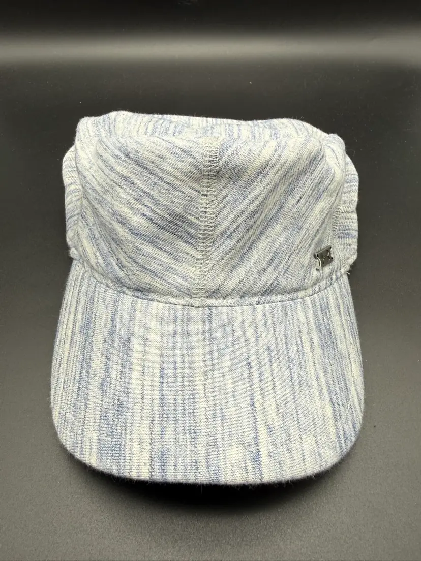 Womens Under Armour Hat Cap Heather Blue Terry Cloth Elastic 5 Panel Clean