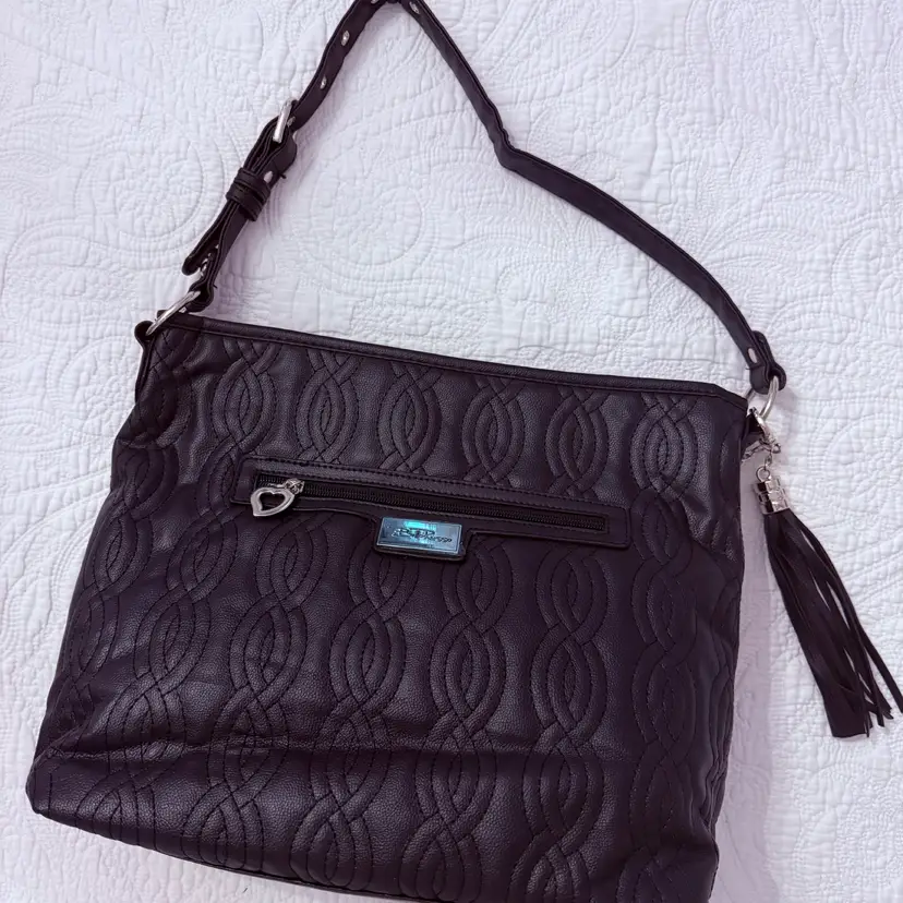 BELLA RUSSO - Quilted Shoulder Purse Bag – BLACK. New