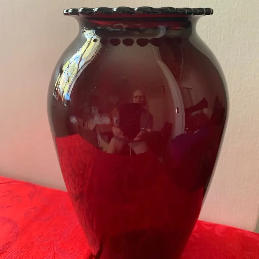 Coldwater Ruby Red Vintage Vase