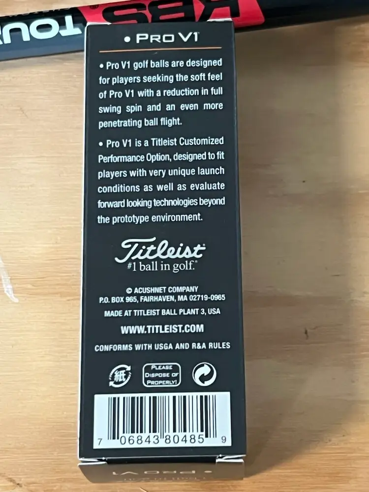 Titleist Pro V1 Left Dot - ONE Sleeve, 3 Balls. 2025 Band New Never Used