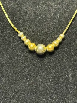 Vintage Signed Napier Graduated Nine Ball Necklace Choker Gold Tone 18"