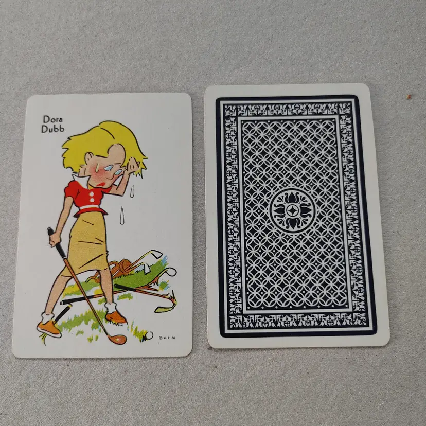 1 single swap card. Old Maid by Whitman. 1940-1950. Dora Dubb.