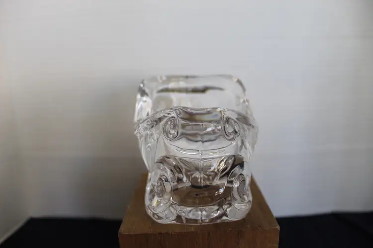 St George 24% Lead Crystal Christmas Sleigh Votive Candle Holder or Candy Dish