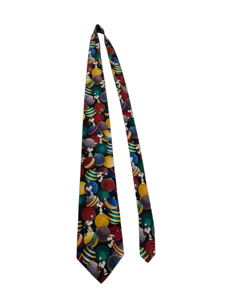 Peanuts Have A Cool Yule Snoopy Christmas Ornaments Vintage Necktie Novelty
