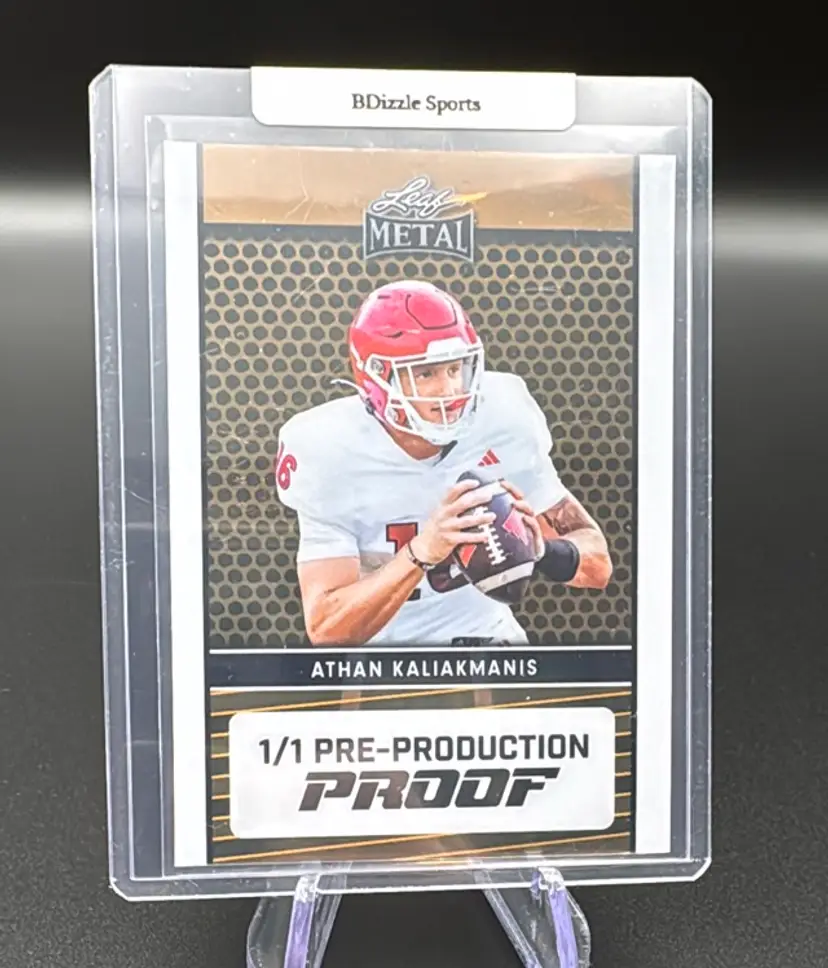 2024 Leaf Metal Athan Kaliakmanis Autographs Clear Earth Pre-Production Proofs #NNO SN1