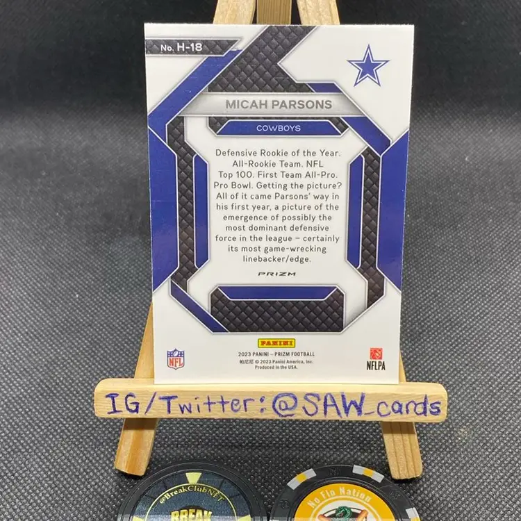 Micah Parson 2023 Prizm Silver Disco Emergent Dallas Cowboys