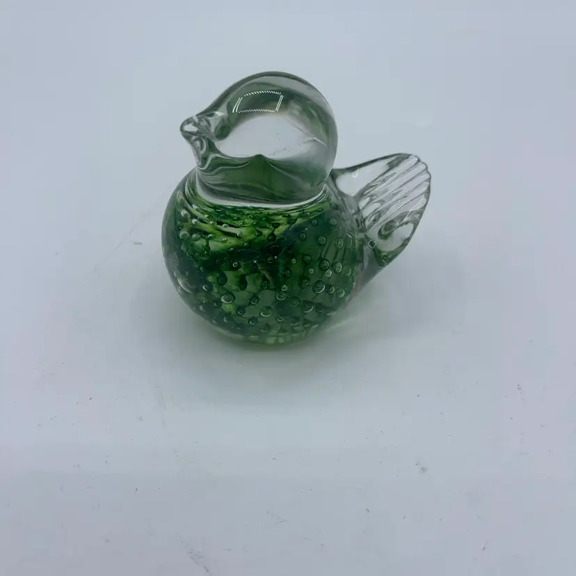 09-Bird Paperweight With Green 2.5” X 2.25”