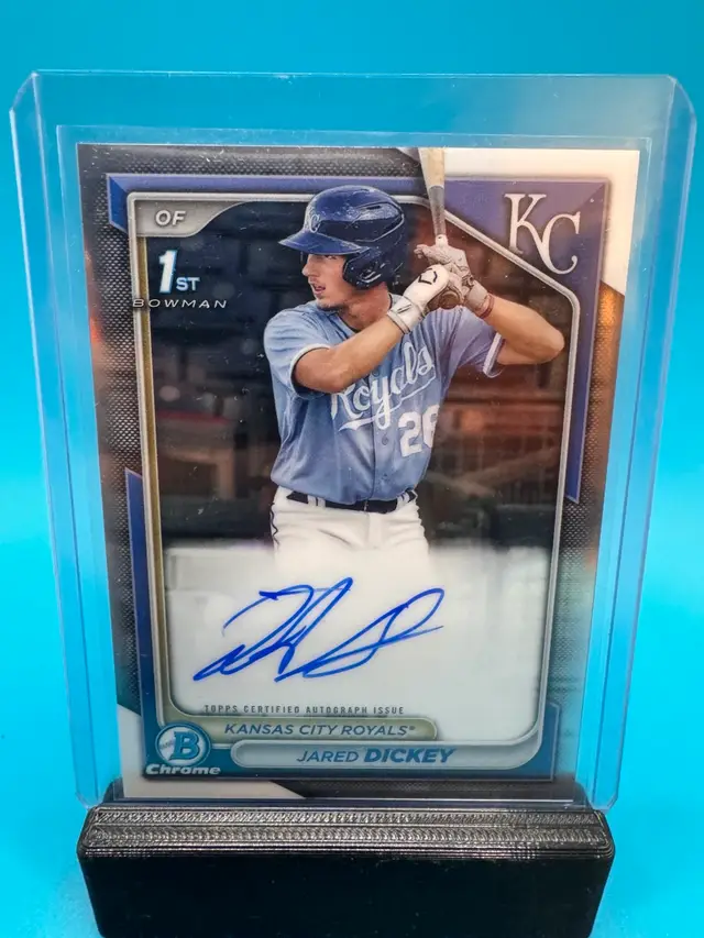 Jared Dickey 1st Bowman Chrome Auto Kansas City Royals