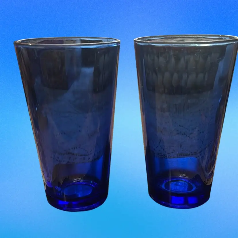 Pair Of Libbey Cobalt Blue Tumblers