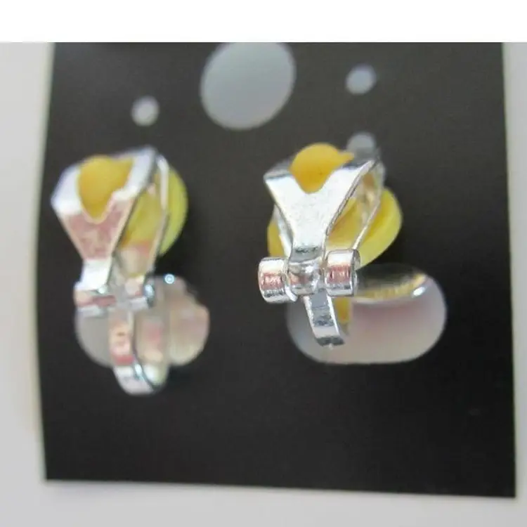 Petite red Christmas stockings clip on earrings