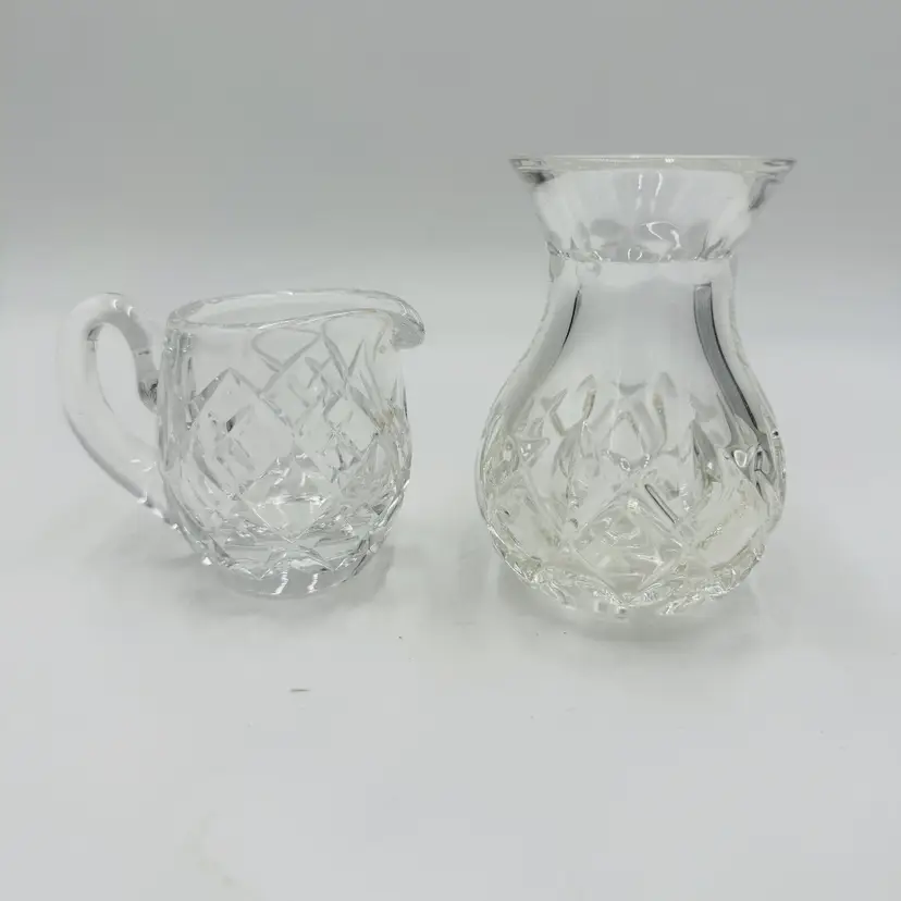 Waterford Crystal Posy Bulb Vase & Mini Pitcher 4” & 3”