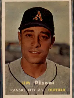 1957 Topps #402 Jim Pisoni - (pk1) - Kansas City Athletics