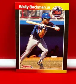 1989 Donruss Collector Baseball Trading Card Wally Backman Mets #383