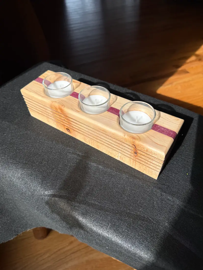 Tea Light - Maple / Purpleheart