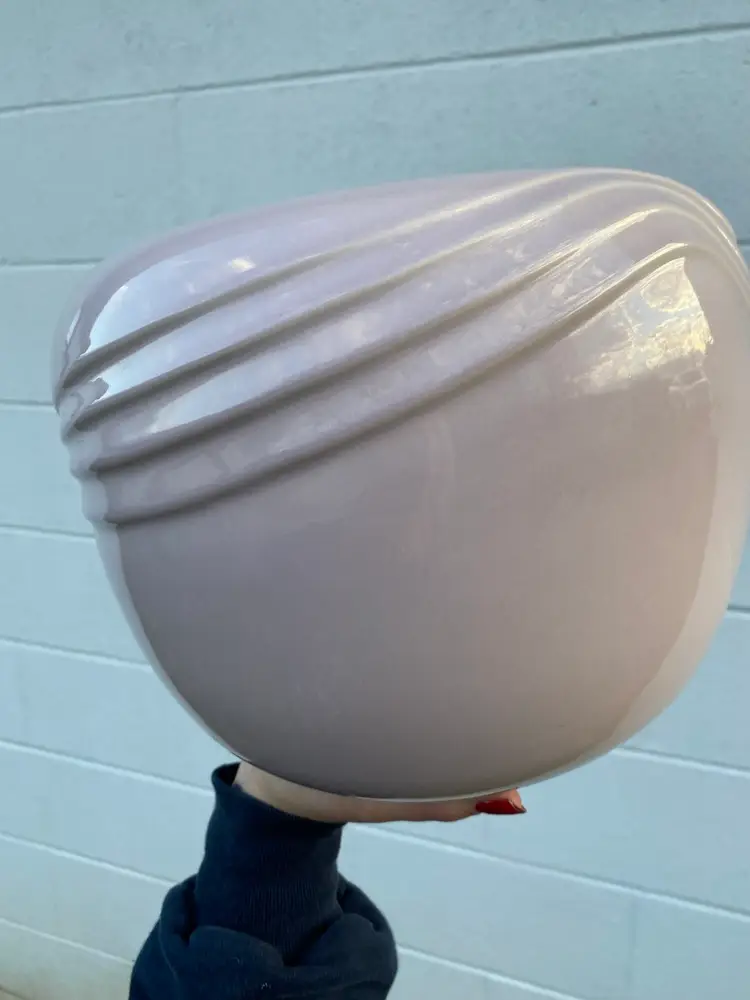 Vintage Art Deco Vase / Planter Blush Pink Planter Heavy