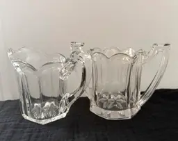 Classic Starburst Creamer & Sugar Dish - Uranium