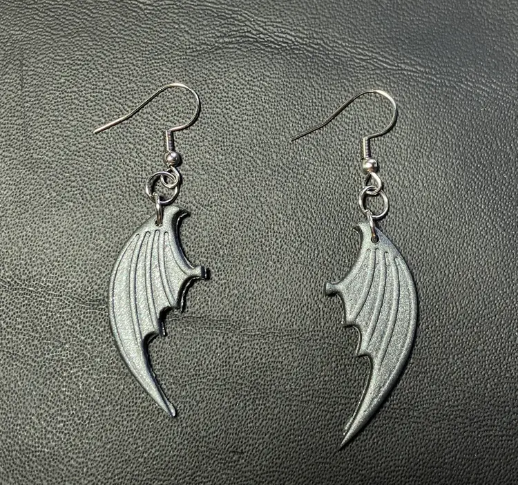 Handmade Polymer Clay Wing Earrings