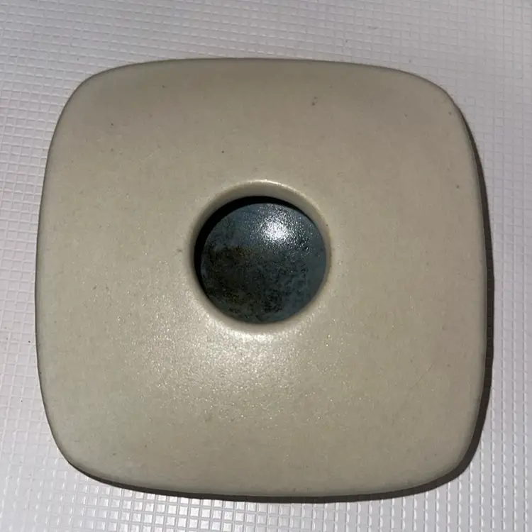 Vintage Pottery Holders for fake plants or candles 4” Long Both Sides  1” Tall