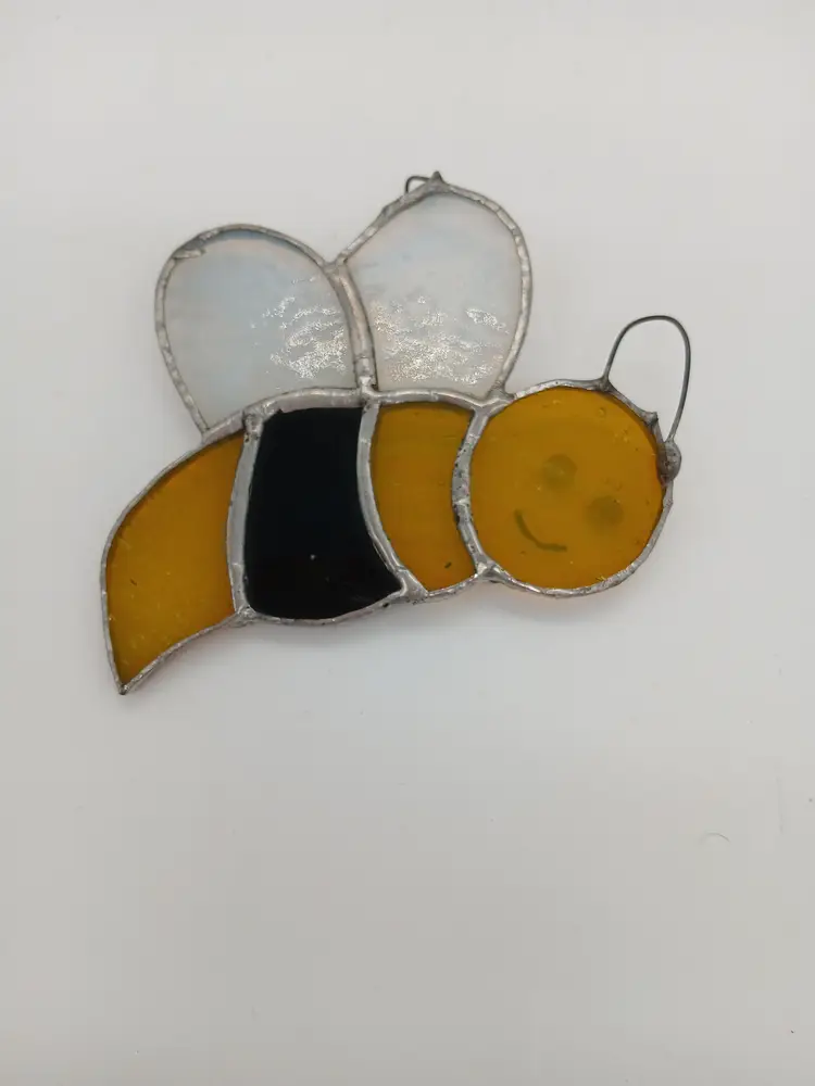 Honey Bee Stained Glass Suncatcher